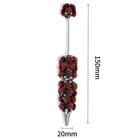 Beadable Pens With Rose Motifs
