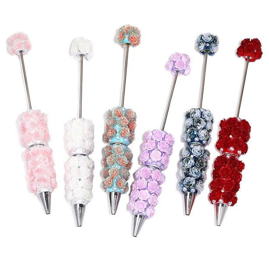 Beadable Pens With Rose Motifs