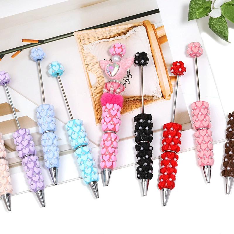 Beaded Pen with Heart Design