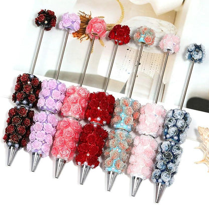 Beadable Pens With Rose Motifs