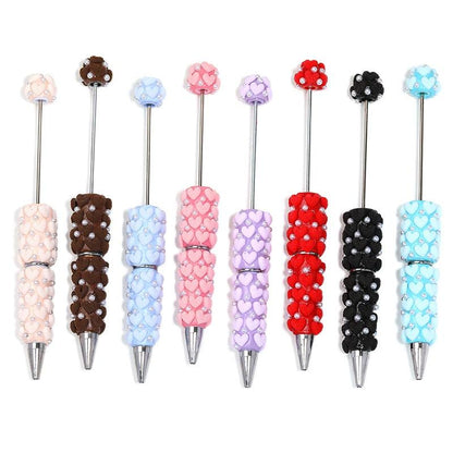 Beaded Pen with Heart Design